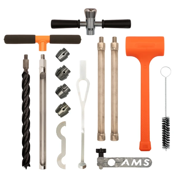 1" Soil Fertility Kit w/ Hammer-Head Cross Handle, 5/8" Thread