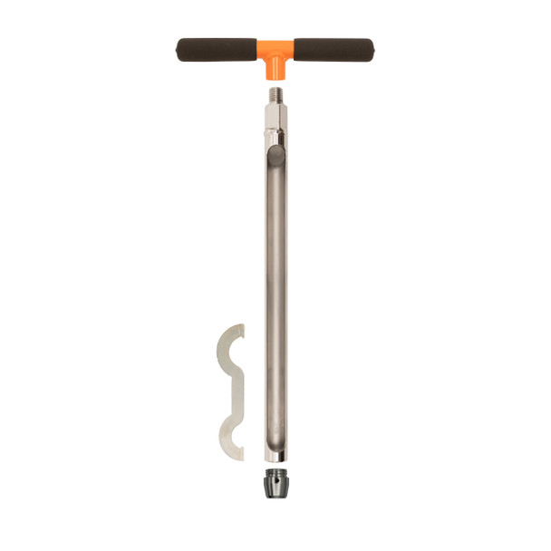1" X 14" Plated Replaceable Tip Soil Probe w/ Handle, 5/8" Thread