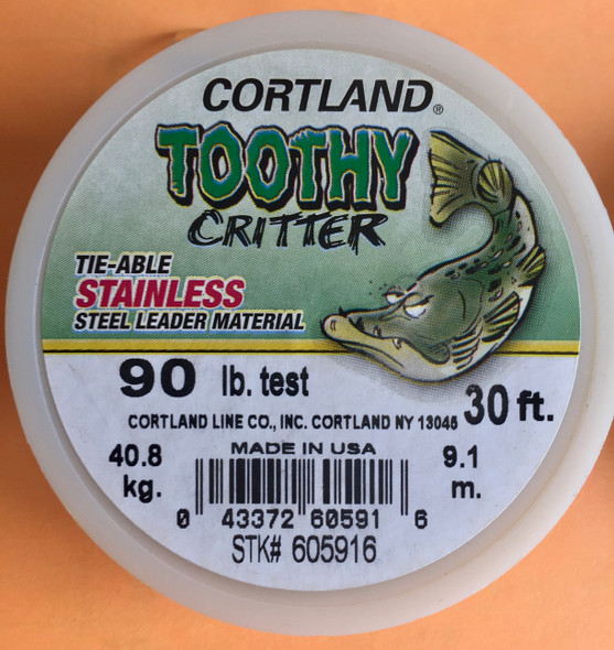 Cortland Toothy Critter Leader Material 90lb test 30 feet in length