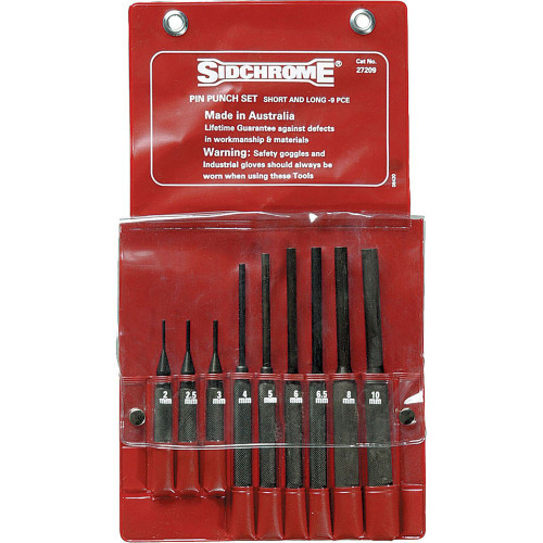 9PCE COMBINATION PIN PUNCH SET