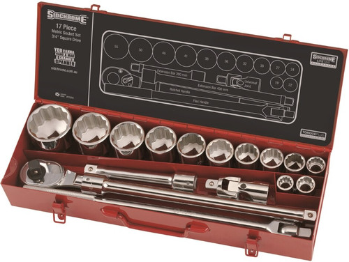 17PCE 3/4\" DRIVE METRIC SOCKET SET