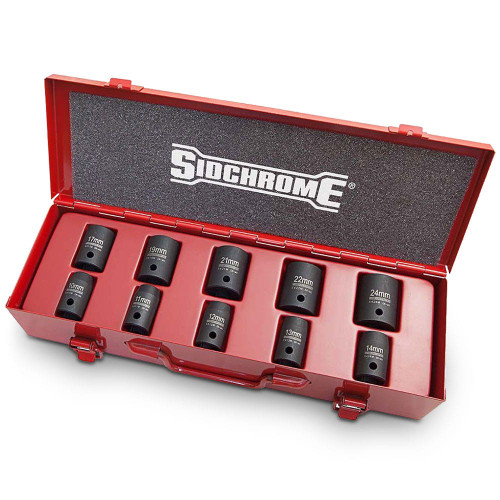 10PCE 1/2 DRIVE METRIC 10-24MM SOCKET SET
