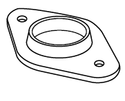 50MM GALV OVAL PIPE FLANGE