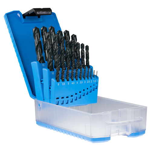 19PCE 1-10MM METRIC HSS BLUE BULLET DRILL SET