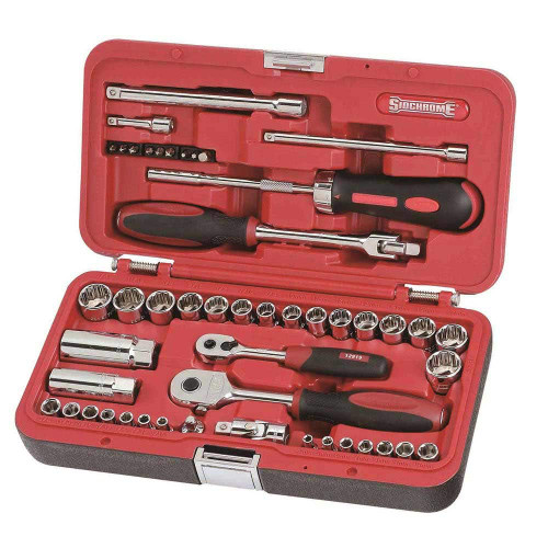 56PCE 1/4\" & 3/8\"DR METRIC/AF SOCKET SET