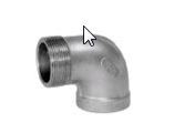 25MM 316 S/S BSP 90DEG ELBOW M+F