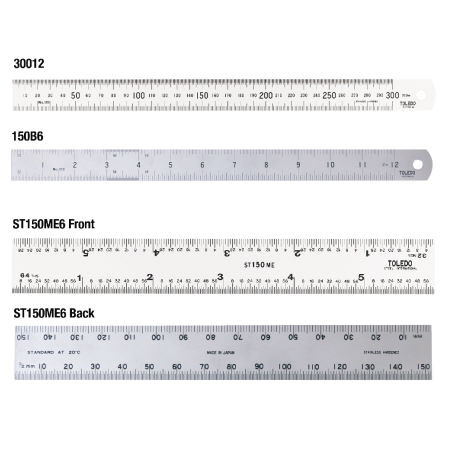 600MM MET&IMP STAINLESS STEEL RULE D/SIDED