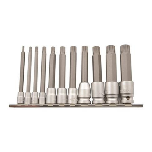 11PCE SPLINE BIT SET ON CLIP RAIL