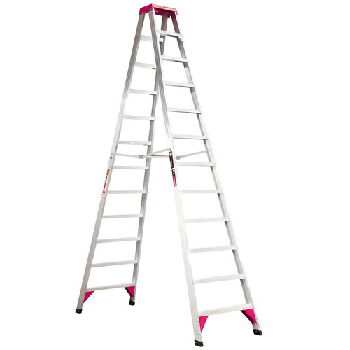 3.6M 150KG INDUSTRIAL ALUM DOUBLE SIDED STEP LADDER