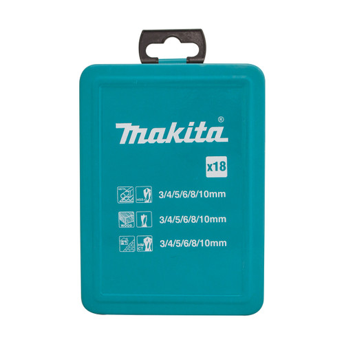 18PCE 3-10MM MET MULTI-PURPOSE DRILL SET IN METAL CASE