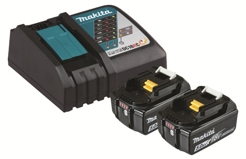18V LI-ION SINGLE PORT CHARGER & 2X5AH BATTERIES