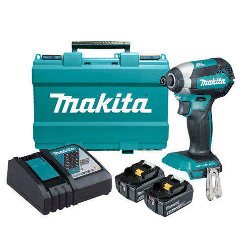 18V B/LESS COMPACT IMPACT DRIVER 2X5AH BAT,CHARG & CASE