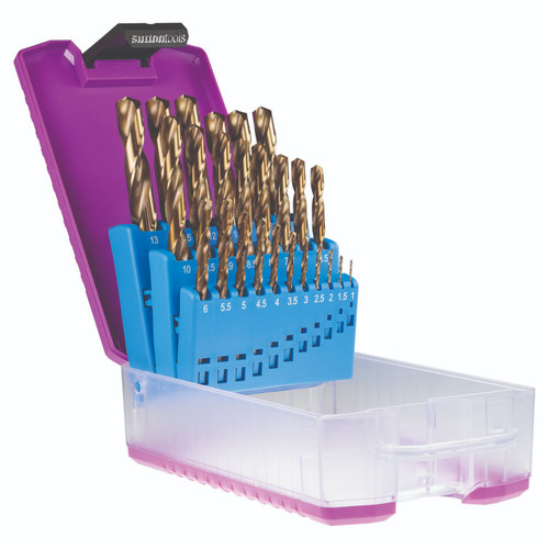 21PCE 1/16-3/8 IMP HSS COBALT DRILL SET