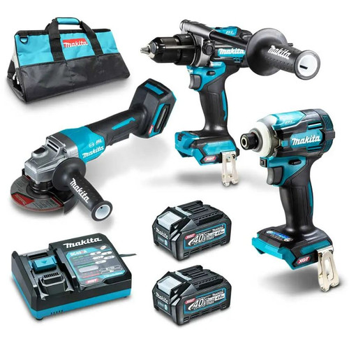 40V MAX 3PCE B/LESS P/S GRIND,1/4 IMP,DRILL 2X4AH BAT,CHRG