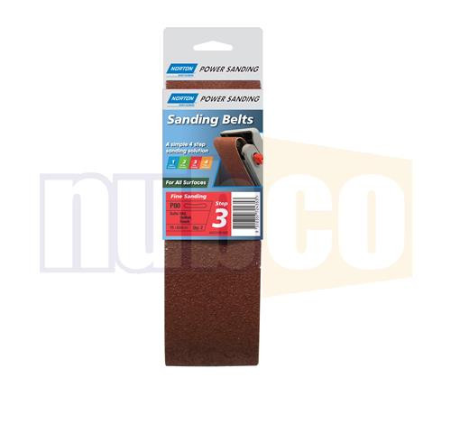 75X533MM P80 2PK ALL SURFACE CLOTH SANDING BELT MEDIUM