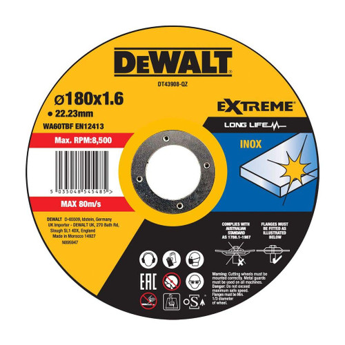 180 X 1.6MM INOX EXTREME CUTTING DISC SUITS DCG440N-XJ
