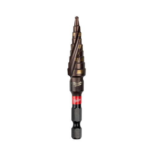 4-12MM 9 HOLE SHOCKWAVE TITANIUM STEP DRILL BIT