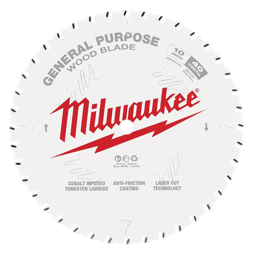 10\" 254MM 40T GENERAL PURPOSE CIRC SAW BLADE