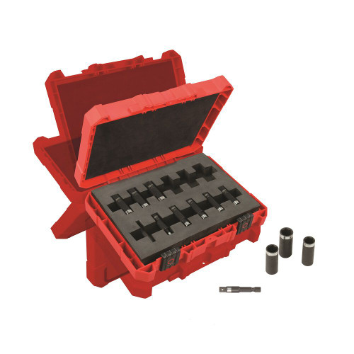 (O) 12PCE 1/4\" DRIVE METRIC DEEP IMPACT SOCKET SET SHOCKWAVE