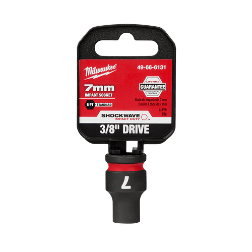 3/8\" DRIVE 7MM STD 6 POINT SHOCKWAVE IMPACT SOCKET