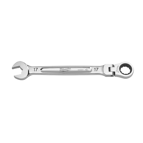 17MM METRIC FLEX-HEAD RATCHETING COMBO WRENCH