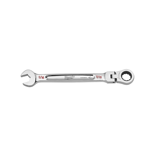 9/16 SAE FLEX-HEAD RATCHETING COMBO WRENCH