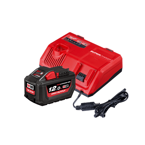 18V BATTERY SUPER CHARGER & 1 X 12.0AH BATT