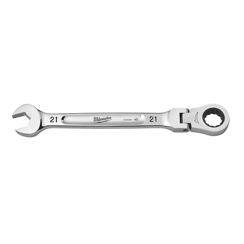 21MM METRIC FLEX-HEAD RATCHETING COMBO WRENCH