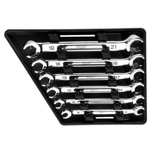 6PCE METRIC DOUBLE END FLARE NUT WRENCH SET