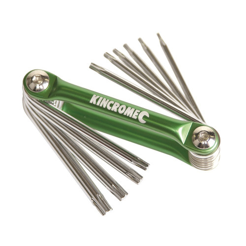 10PCE TORX FOLDING HEX KEY SET