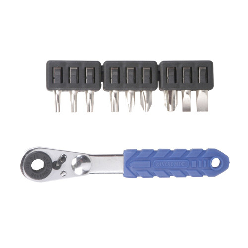 10PCE 1/4\" MINI RATCHET BIT SET