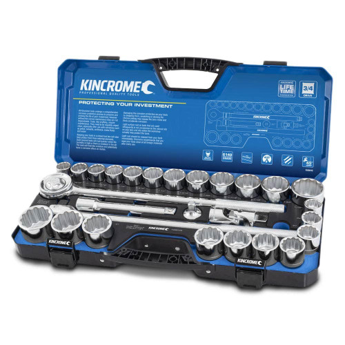 28PCE 3/4 DR MET/IMP SOCKET SET