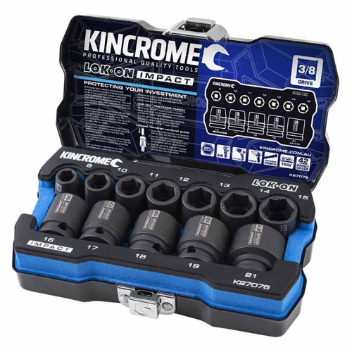 12PCE 8-21MM 3/8\" DRIVE LOK ON IMPACT SOCKET SET