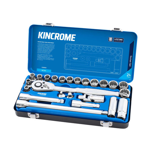 24PCE 8-22MM 1/2\" DRIVE SOCKET SET