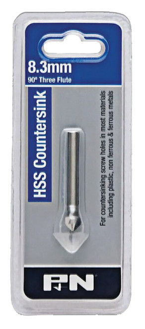 (O) 8.3MM 90DEGREE THREE FLUTE HSS COUNTERSINK
