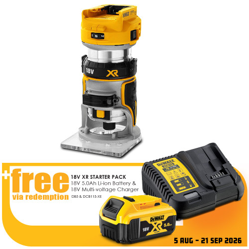 18V XR B/LESS 8MM ROUTER LAMINATE TRIMMER - TOOL ONLY