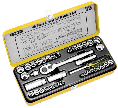 40PCE 1/4\" & 3/8\" DRIVE METRIC/AF COMBINATION SOCKET SET