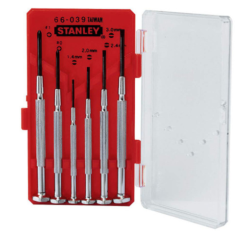 6PCE CASED PRECISION METAL SCREWDRIVER SET