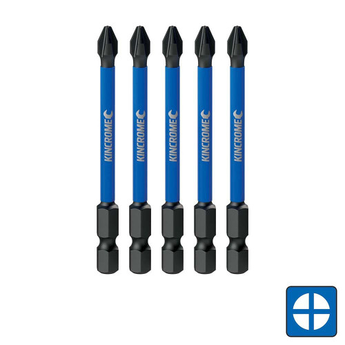 5PCE #2 X 75MM PHILLIPS IMPACT BIT SET