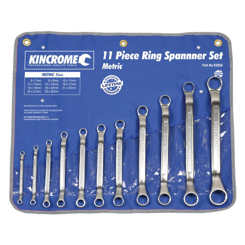 SPANNER SET DOUBLE RING 11PIECE METRIC