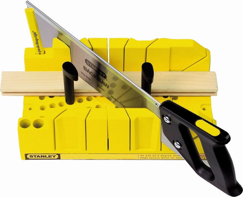 MITRE BOX - PLASTIC - CLAMPING WITH 355MM BACKSAW
