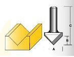 V GROOVE 90DEG D/F 1/4SHK ROUTER BIT
