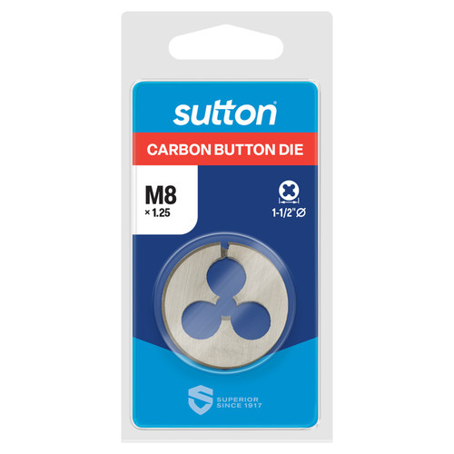 12MMX1.75MM 1.1/2\"OD METRIC COARSE CHROME BUTTON DIE