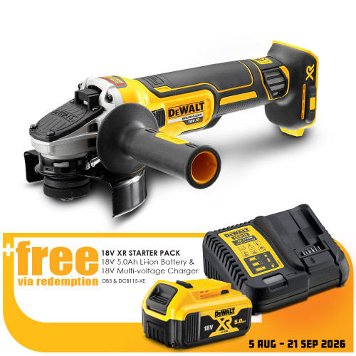18V XR B/LESS 125MM (5\") ANGLE GRINDER - TOOL ONLY