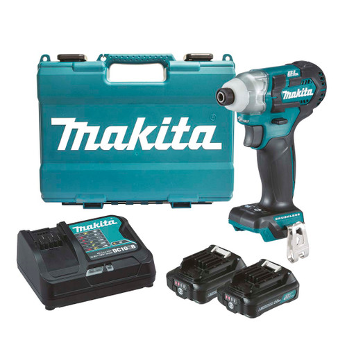 12V B/LESS IMPACT DRIVER KIT 2X2AH BATT,CHARG & CASE