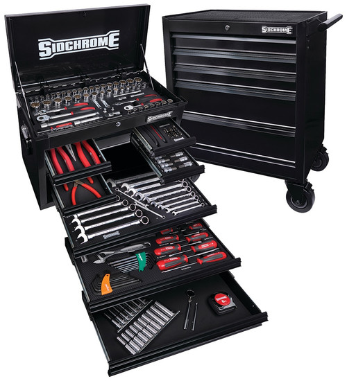 204PCE BLACK METALLIC METRIC/AF HYPER TOOL KIT