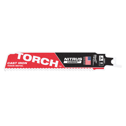 150MM (6\") 7TPI TORCH NITRUS CARBIDE RECIP BLADE