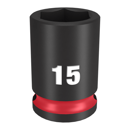 3/8\" DRIVE 15MM STD 6 POINT SHOCKWAVE IMPACT SOCKET