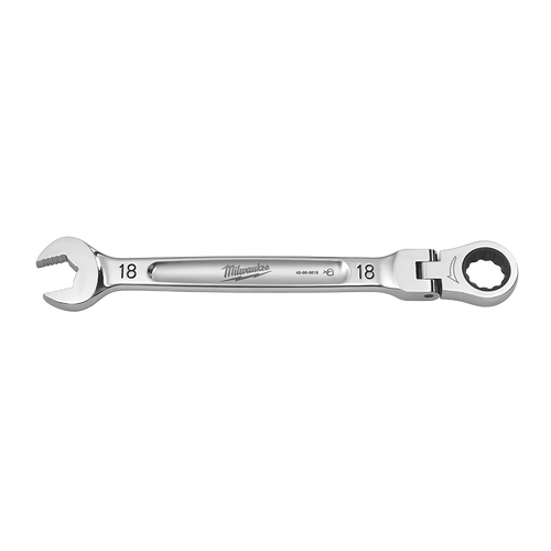 18MM METRIC FLEX-HEAD RATCHETING COMBO WRENCH