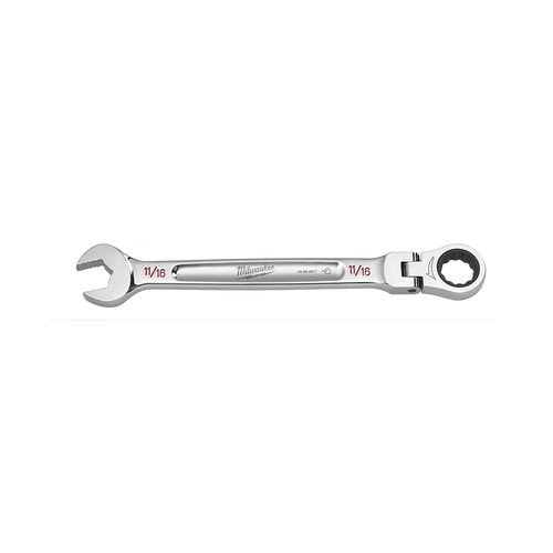 11/16 SAE FLEX-HEAD RATCHETING COMBO WRENCH